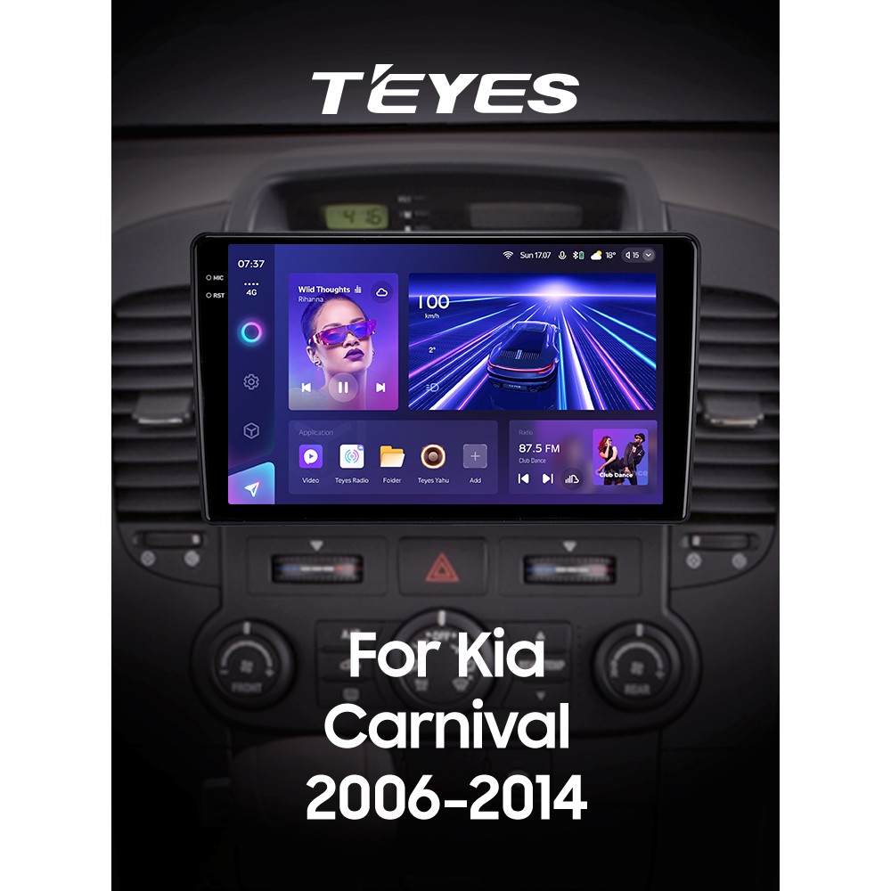 Штатная магнитола Teyes CC3 6+128 Gb Kia Carnival VQ 2006-2014 9" 2k