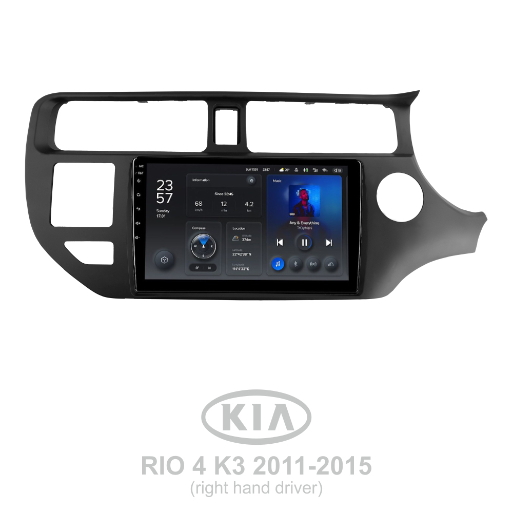 Штатна магнітола Teyes X1 2+32Gb Kia RIO 4 K3 2011-2015 9"