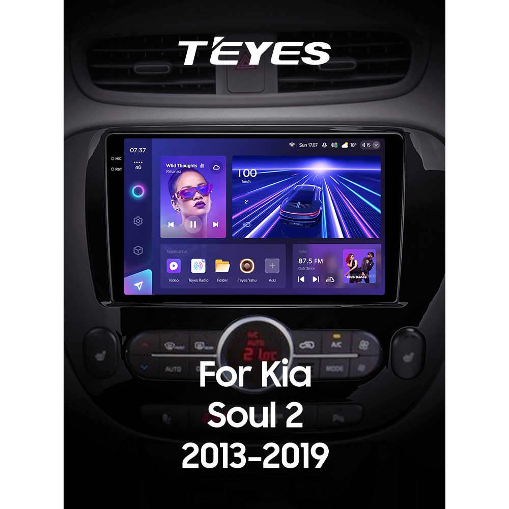 Штатна магнітола Teyes CC3 6+128 Gb Kia Soul 2 PS 2013-2019 (A) 9" 2k