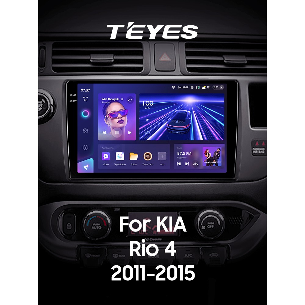 Штатная магнитола Teyes CC3 3+32 Gb Kia RIO 4 K3 2011-2015 9" 2k