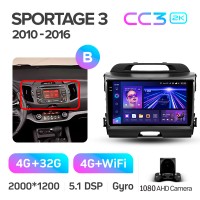 Штатная магнитола Teyes CC3 4+32 Gb Kia Sportage 3 SL 2010-2016 (B) 9" 2k