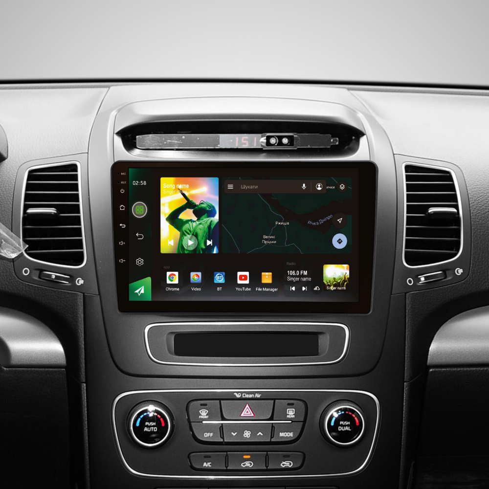 Автомобильная штатная магнитола SIGMA X9232 ANDROID 10 2+32 Gb 4G DSP Kia Sorento 2 II XM 2012 - 2021 (F1) 9"