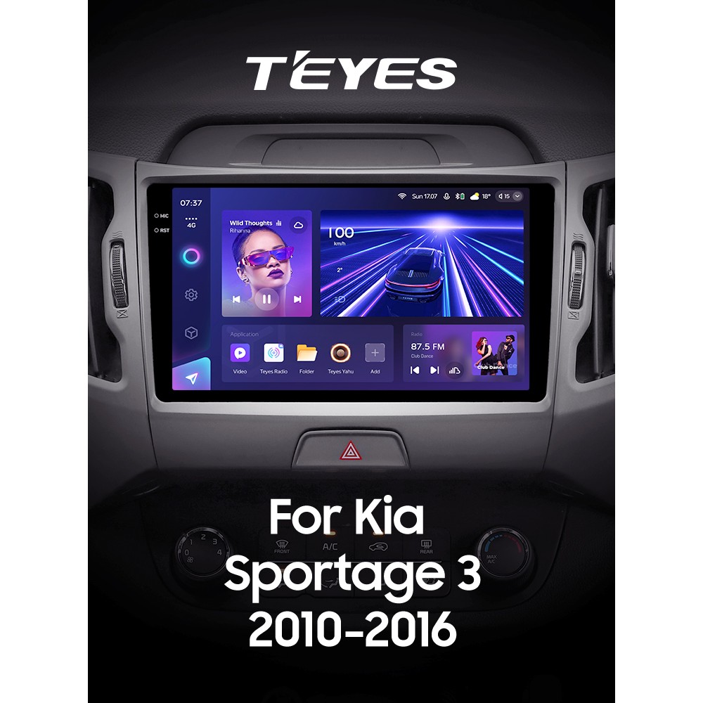 Штатна магнітола Teyes CC3 4+32 Gb Kia Sportage 3 SL 2010-2016 (C) 9" 2k