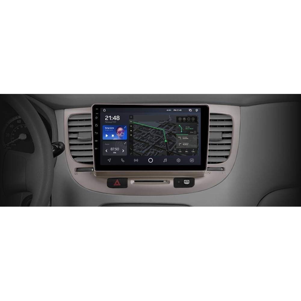 Штатная магнитола AMS T910 6+128 Gb Kia RIO 2 2005-2011 9"