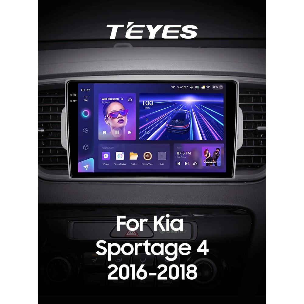 Штатна магнітола Teyes CC3 3+32 Gb Kia Sportage 4 QL 2016-2018 (KX5 A) 9" 2k
