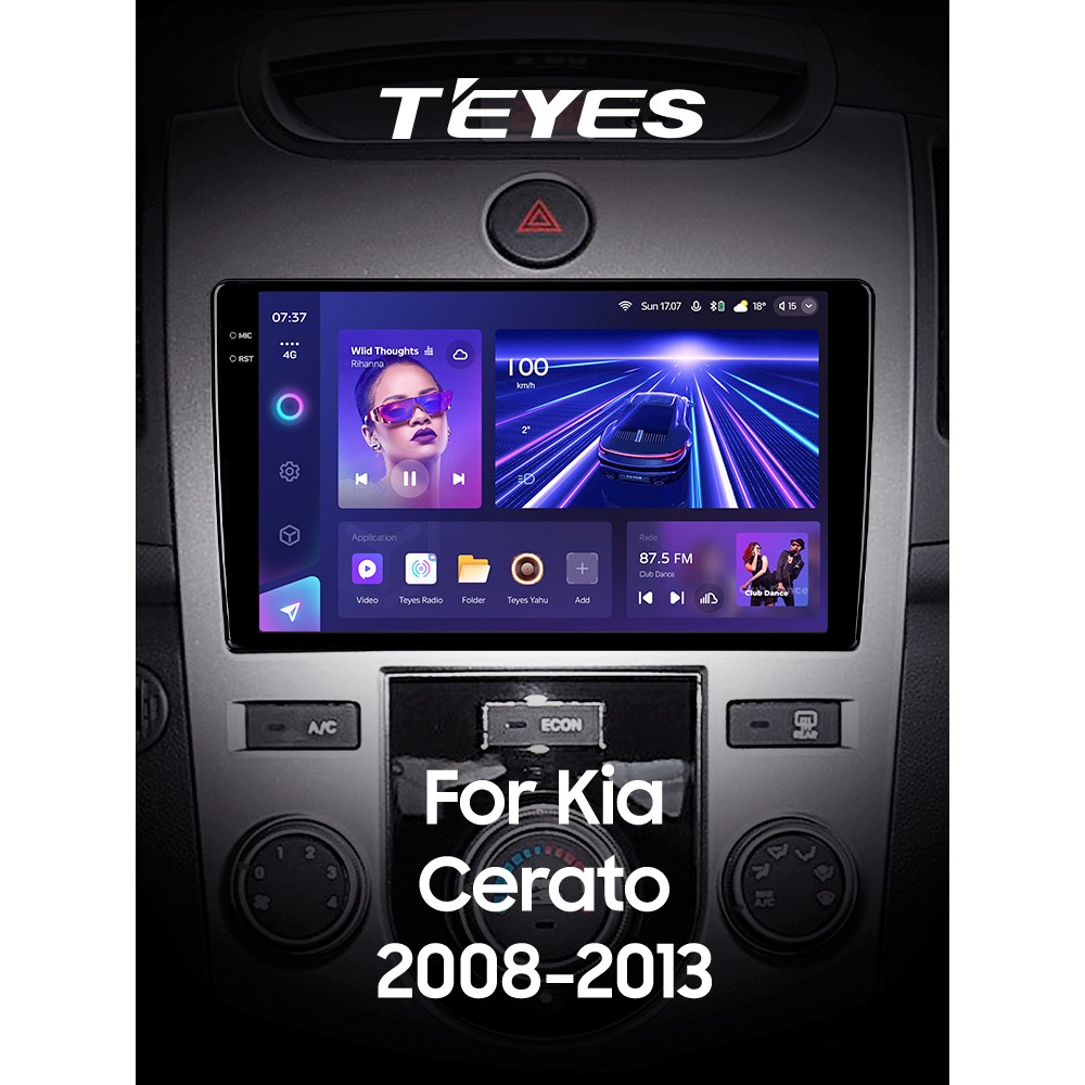 Штатна магнітола Teyes CC3 4+32 Gb Kia Cerato 2 TD 2008-2013 (F1) 9" 2k