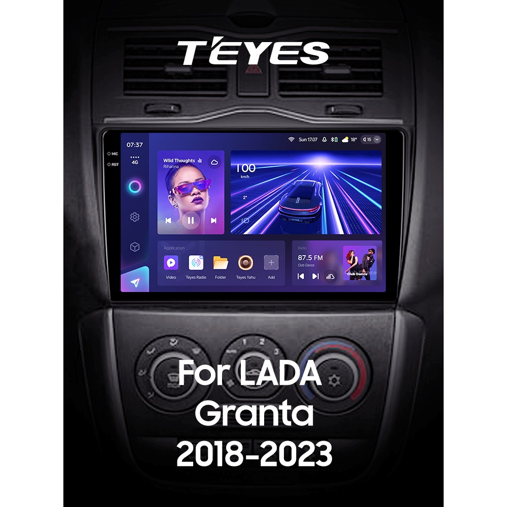 Штатна магнітола Teyes CC3 4+64 Gb LADA Granta Cross 2018-2019 9" 2k
