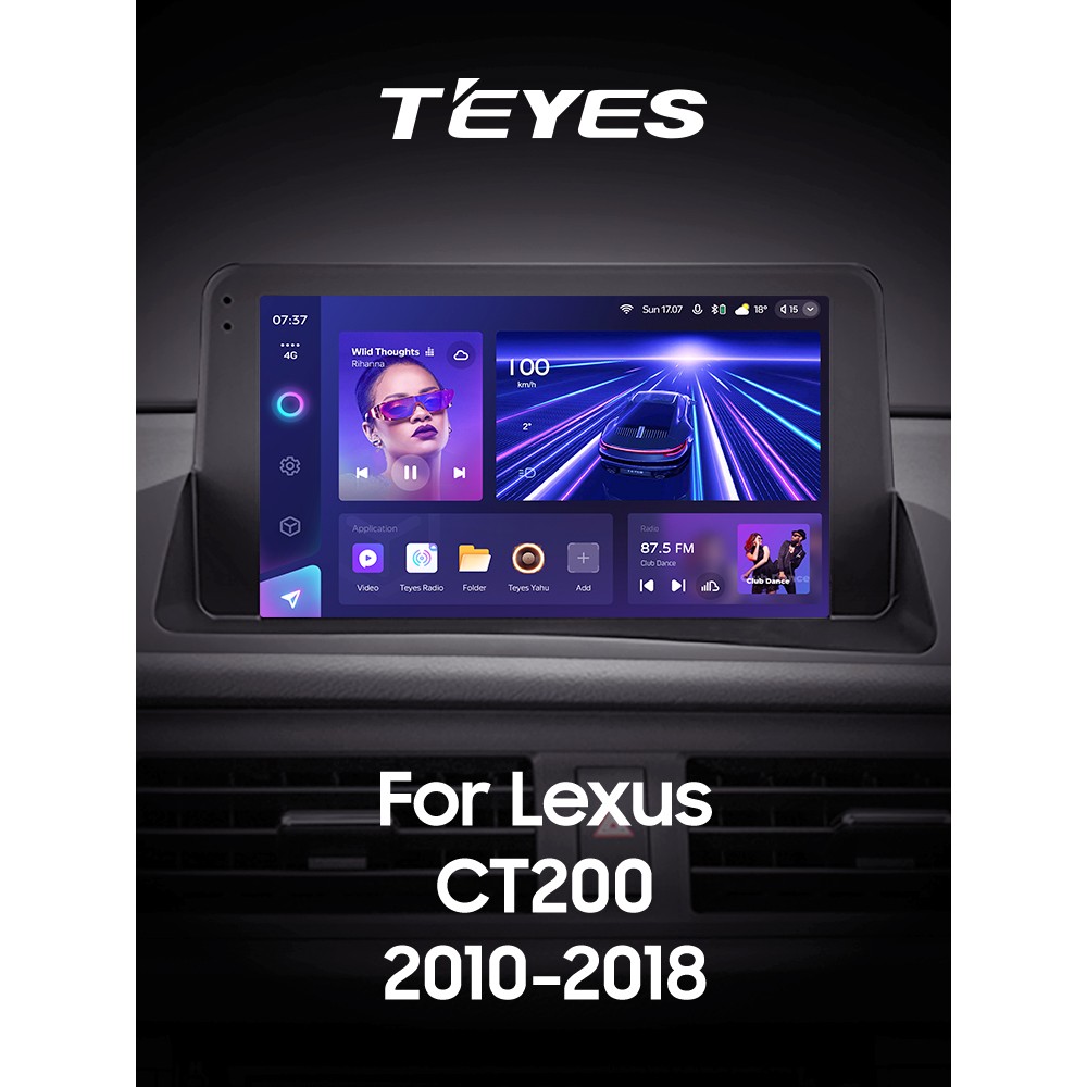 Штатна магнітола Teyes CC3 6+128 Gb з коловим оглядом 360° Lexus CT CT200 CT200h 2010-2018 9" 2k (L1)