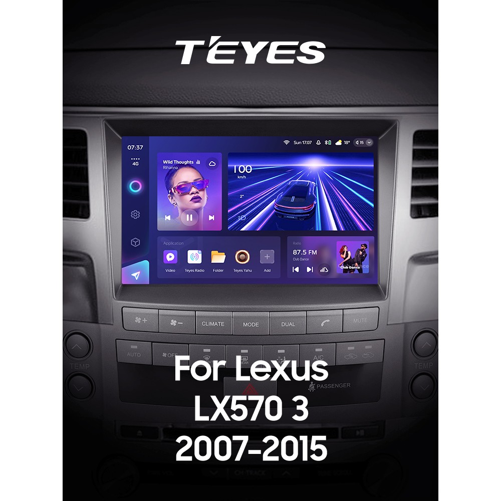 Штатна магнітола Teyes CC3 6+128 Gb з коловим оглядом 360° Lexus LX570 J200 3 lll 2007-2015 (C) 9" 2k (L3)