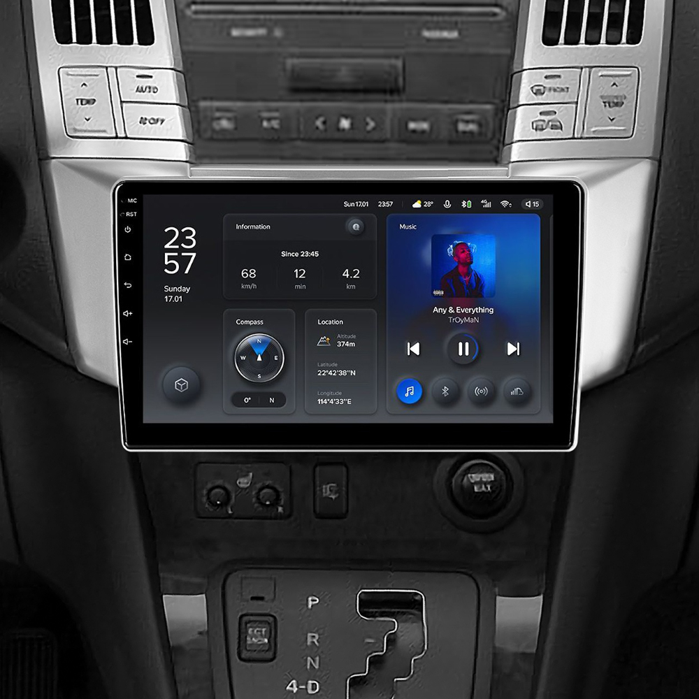 Штатна магнітола Teyes X1 2+32Gb Lexus RX300 RX330 RX350 RX400H Toyota harrier 2003-2009 9"