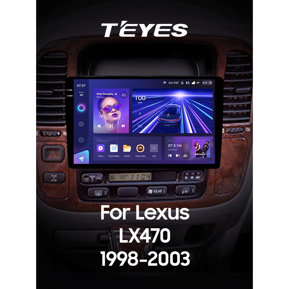 Штатна магнітола Teyes CC3 6+128 Gb з коловим оглядом 360° Lexus LX470 J100 1998-2003 10" 2k (L2)
