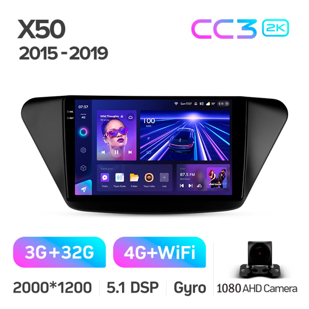 Штатна магнітола Teyes CC3 3+32 Gb Lifan X50 2015-2019 9" 2k