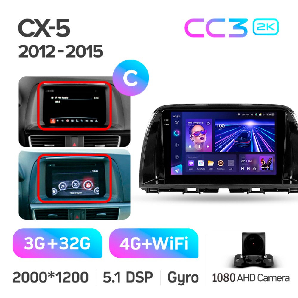 Штатна магнітола Teyes CC3 3+32 Gb Mazda CX5 CX-5 CX 5 1 KE 2012-2015 (C) 9" 2k