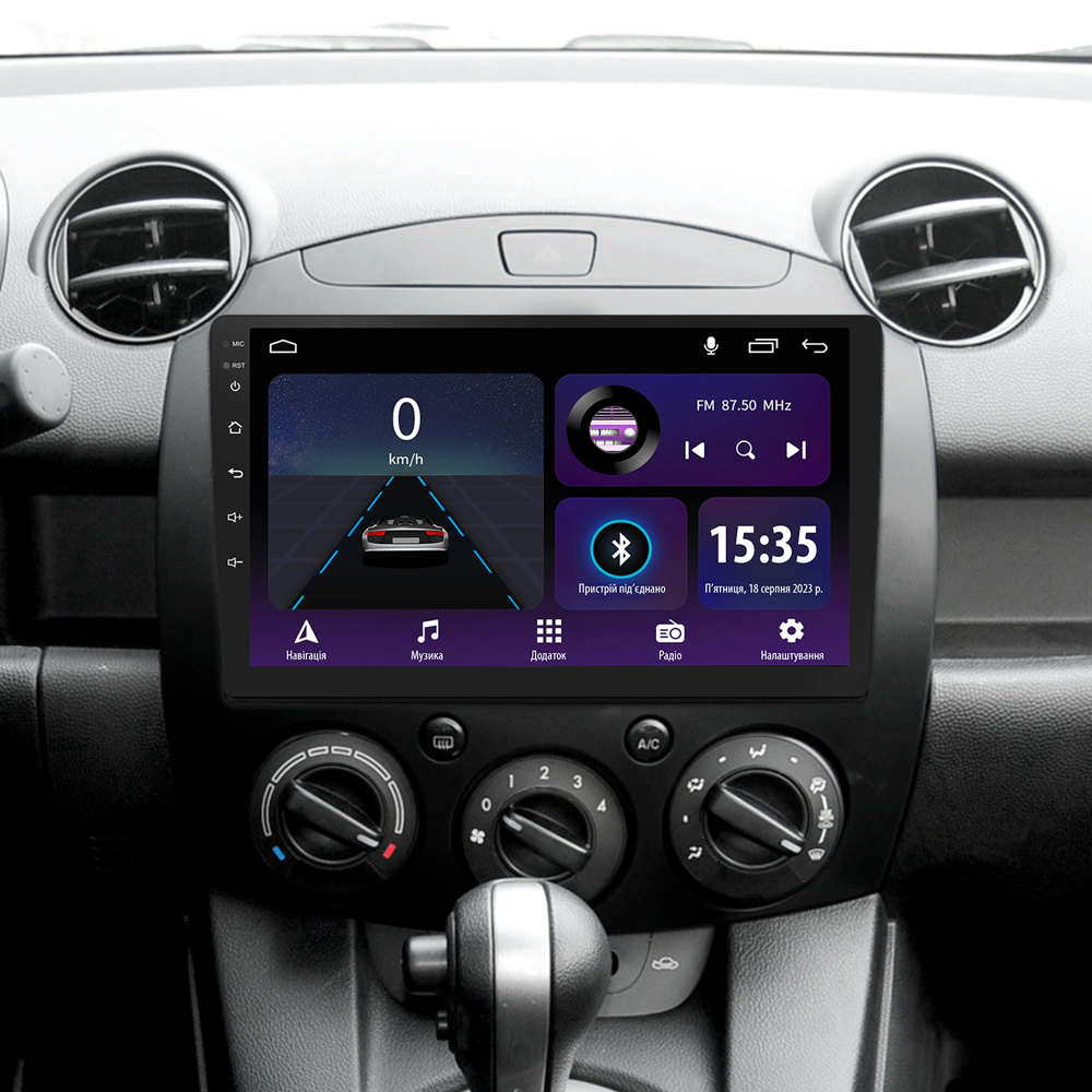 Автомобільна штатна магнітола SIGMA E9232 ANDROID 10 2+32 Gb Mazda 2 DE 2007-2014 9" дюймів