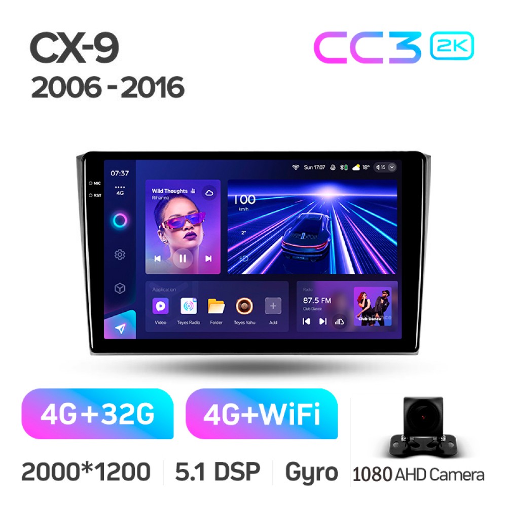 Штатна магнітола Teyes CC3 4+32 Gb Mazda CX-9 TB 2006-2016 10" 2k