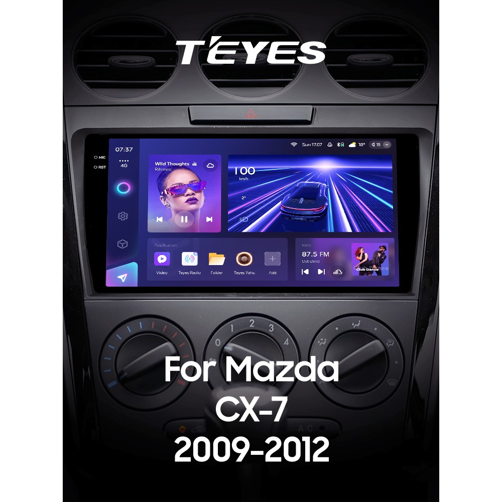 Штатна магнітола Teyes CC3 4+32 Gb Mazda CX7 CX-7 CX 7 ER 2009-2012 9" 2k