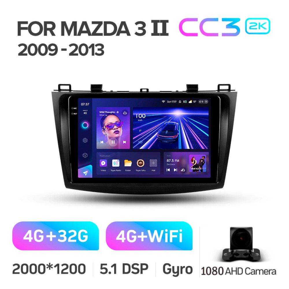 Штатна магнітола Teyes CC3 4+32 Gb Mazda 3 2 2009-2013 9" 2k