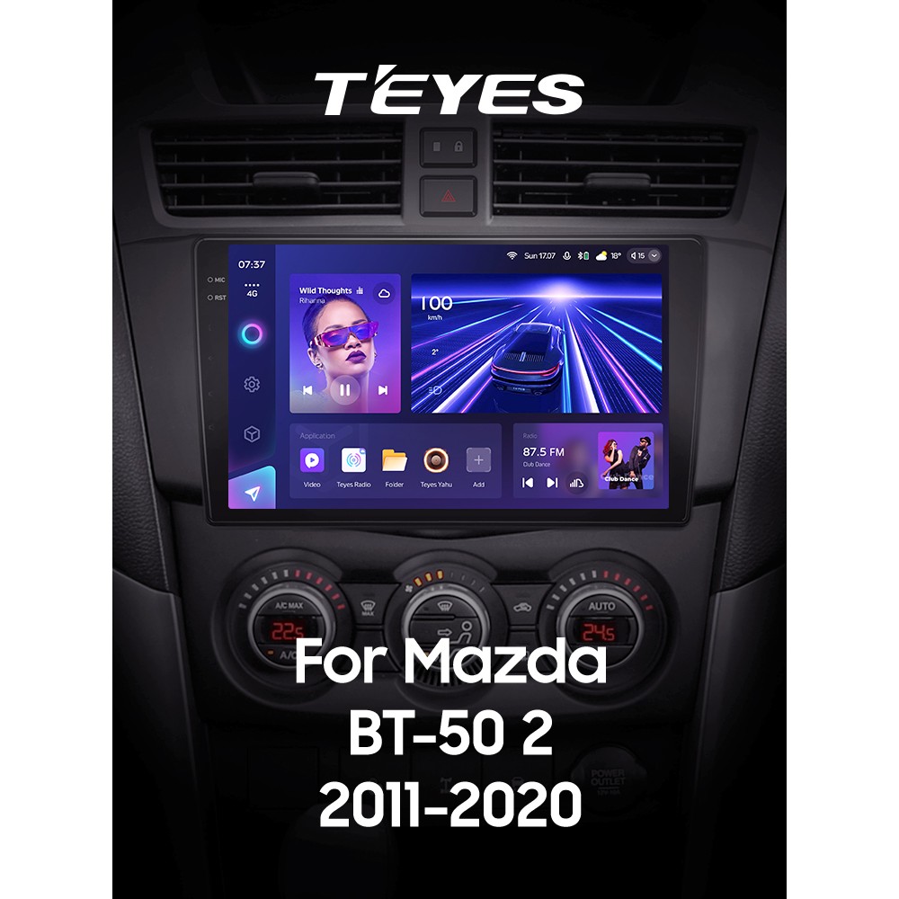 Штатная магнитола Teyes CC3 6+128 Gb с круговым обзором 360° Mazda BT-50 BT50 2 2011-2020 9" 2k (L1)
