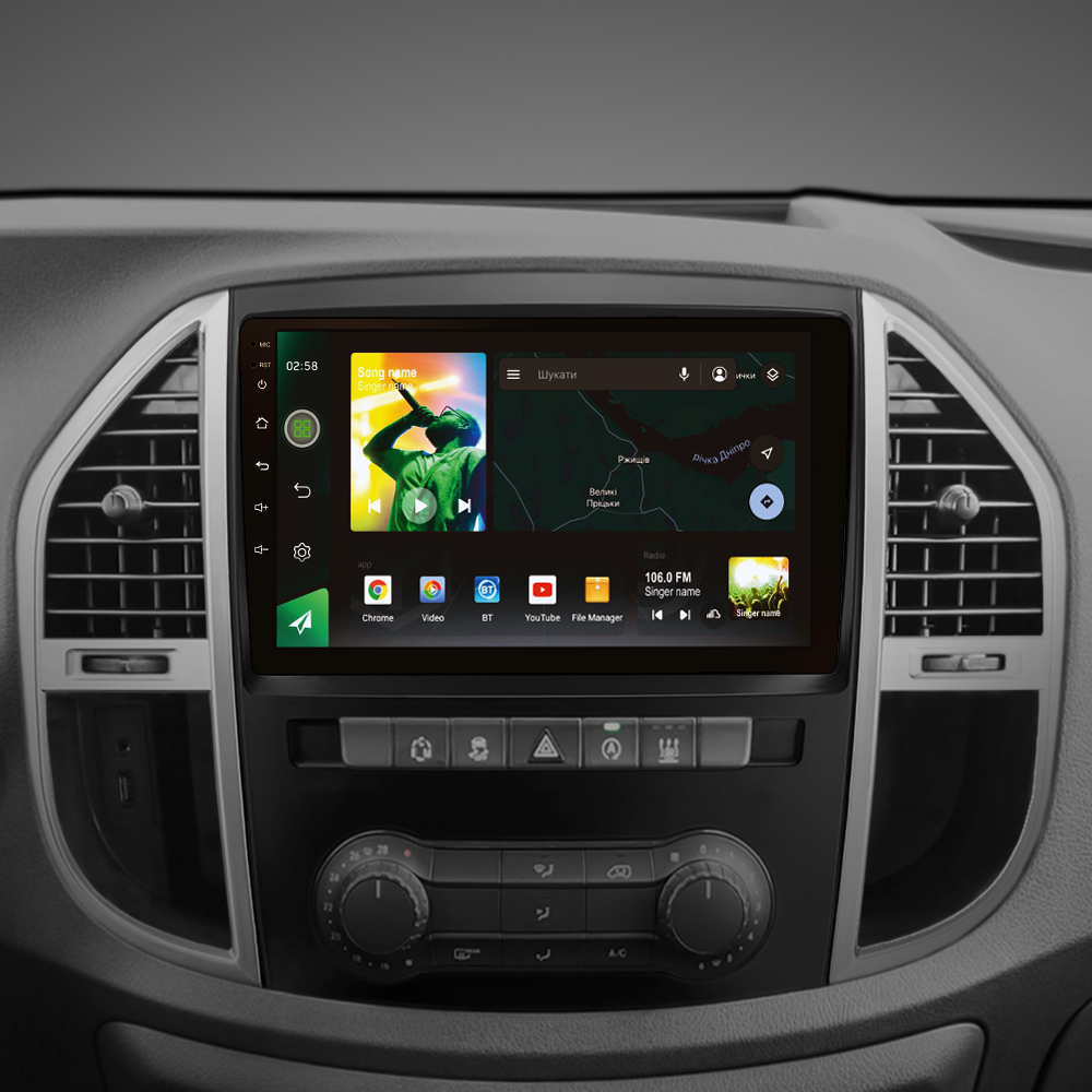 Штатна магнітола SIGMA X10232 ANDROID 10 2+32 Gb 4G DSP Mercedes-Benz Vito 3 W447 2014-2020 10" (L1)