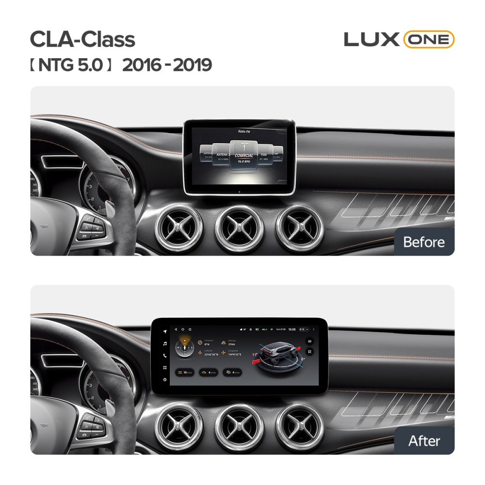 Штатна магнітола Teyes LUX ONE 6+128 Gb Mercedes Benz CLA-Class C117 X117 NTG 5.0 2016-2019