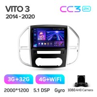Штатная магнитола Teyes CC3 3+32 Gb Mercedes-Benz Vito 3 W447 2014-2020 10" 2k (L1)