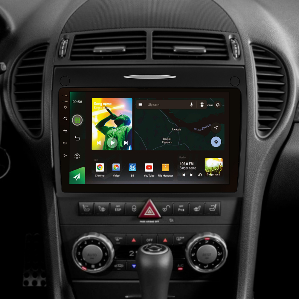 Автомобильная штатная магнитола SIGMA X9464 ANDROID 10 4+64 Gb 4G DSP Mercedes-Benz SLK-Class SLK Class R171 2004-2011 9" (L2)