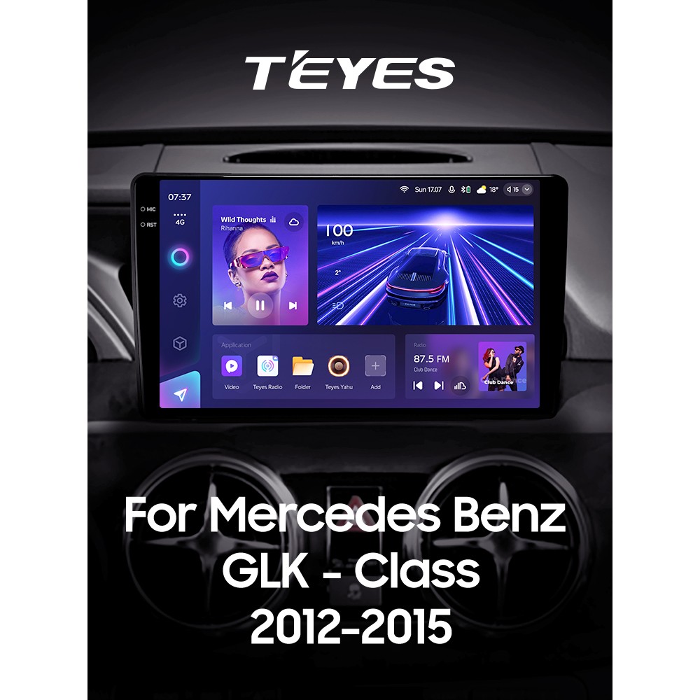 Штатна магнітола Teyes CC3 4+32 Gb Mercedes-Benz GLK-Class X204 2012 - 2015 9" 2k (L3)