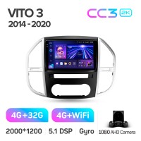 Штатная магнитола Teyes CC3 4+32 Gb Mercedes-Benz Vito 3 W447 2014-2020 10" 2k (L1)