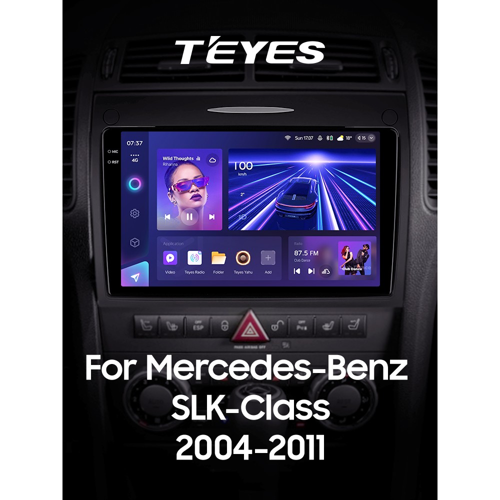 Штатная магнитола Teyes CC3 6+128 Gb Mercedes-Benz SLK-Class SLK Class R171 2004-2011 9" 2k (L2)