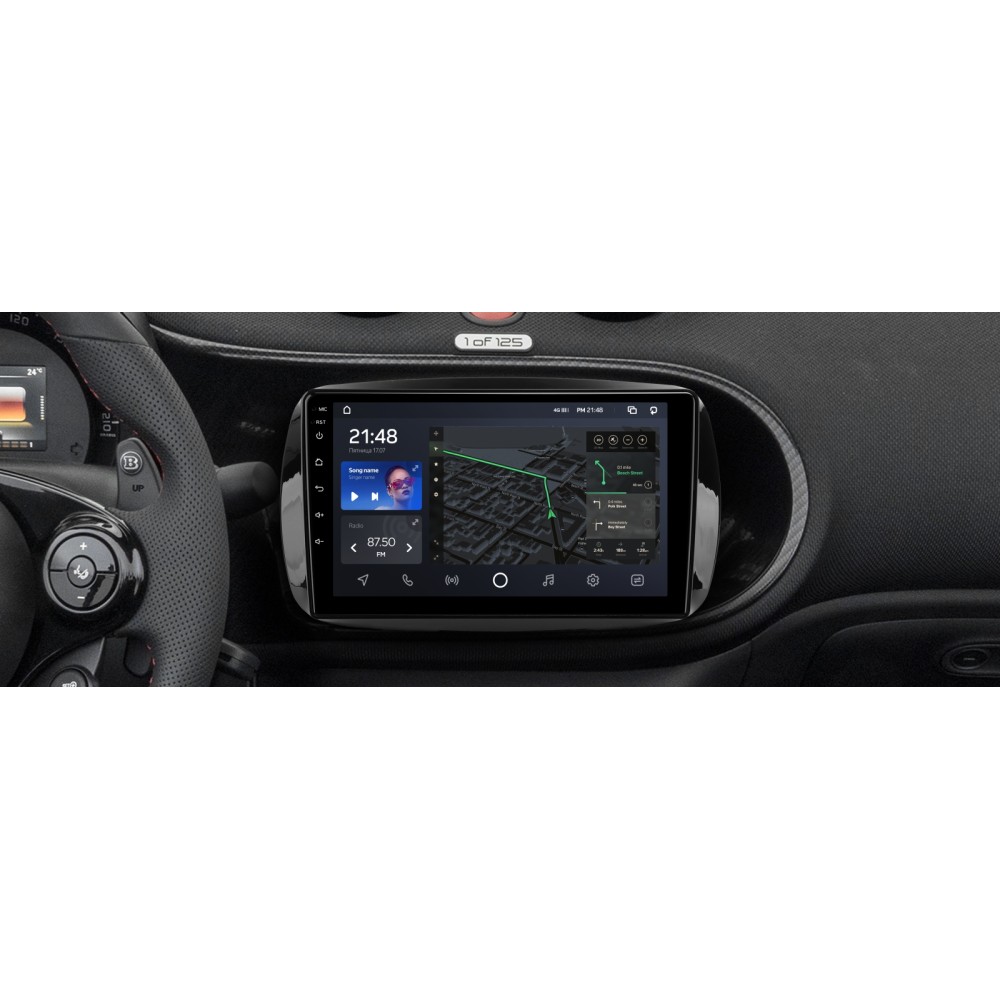 Штатная магнитола AMS T910 6+128 Gb Mercedes Benz Smart Fortwo 3 C453 A453 W453 2014-2020 9" (L1)