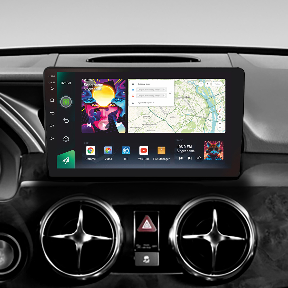 Автомобильная штатная магнитола SIGMA PRO 98128 ANDROID 12 8+128 Gb 4G DSP Mercedes-Benz GLK-Class X204 2012 - 2015 9" 2k (L3)