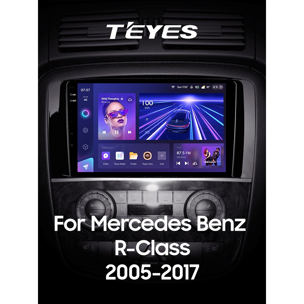 Штатна магнітола Teyes CC3 6+128 Gb з коловим оглядом 360° Mercedes Benz R-Class W251 R280 R300 R320 2005-2017 (F1) 9" 2k