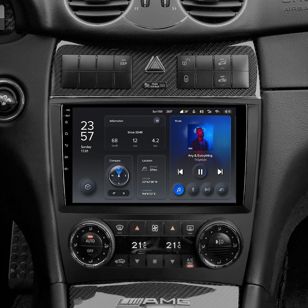 Штатна магнітола Teyes X1 2+32Gb Mercedes Benz C-Class W203 CL203 C209 A209 2004-2011 9"