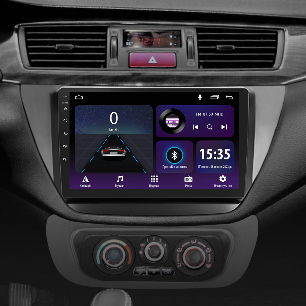 Автомобільна штатна магнітола SIGMA E9232 ANDROID 10 2+32 Gb Mitsubishi Lancer 9 CS 2000-2010 9" дюймів
