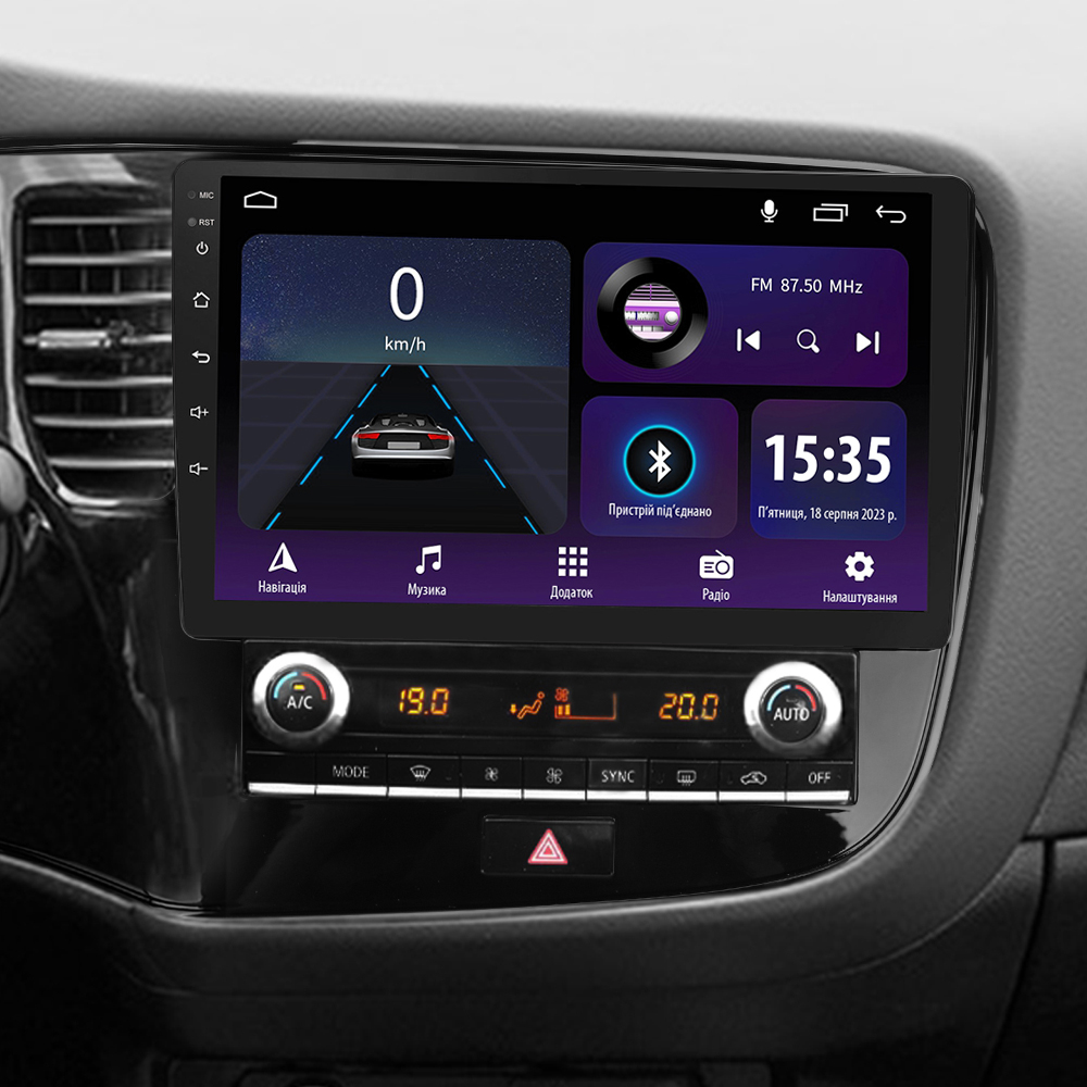 Автомобільна штатна магнітола SIGMA E10232 ANDROID 10 2+32 Gb Mitsubishi Outlander 3 III GF0W GF0W GG0W 2018 - 2021 (A) 10" дюймів