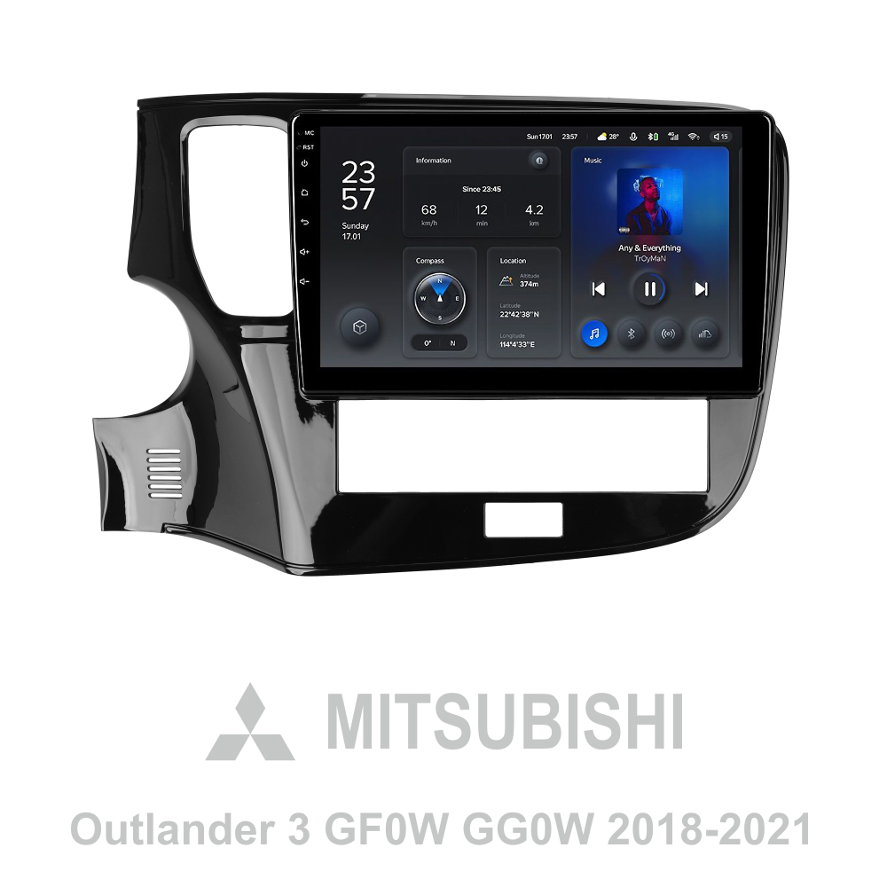 Штатна магнітола Teyes X1 2+32Gb Mitsubishi Outlander 3 III GF0W GF0W GG0W 2018 - 2021 (A) 10"