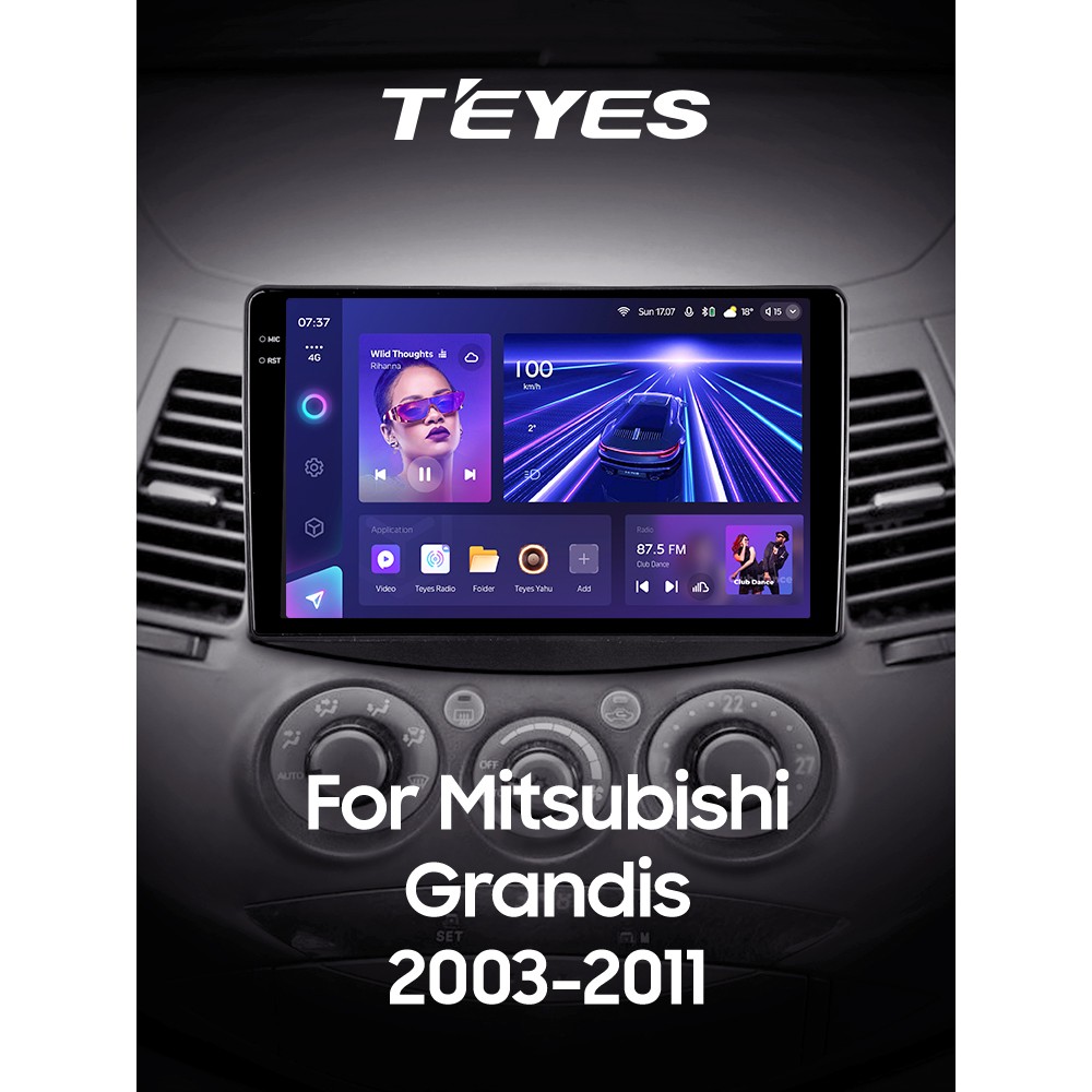Штатная магнитола Teyes CC3 4+32 Gb Mitsubishi Grandis 1 2003-2010 (F1) 9" 2k