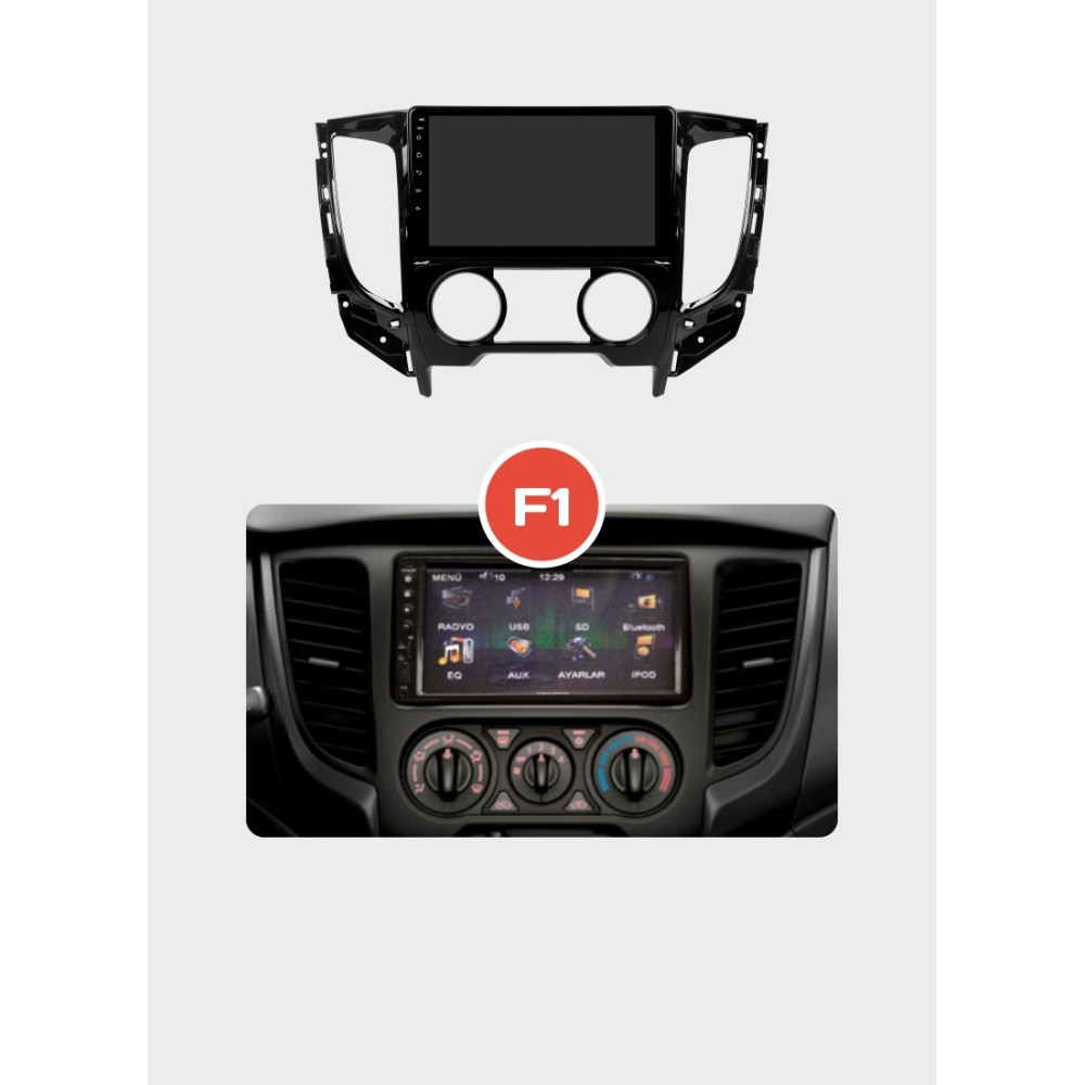 Штатна магнітола AMS T910 6+128 Gb Mitsubishi L200 5 2015-2019-Automatic air conditioning 9"