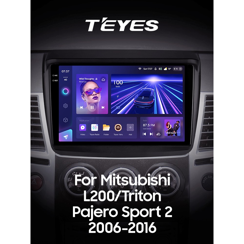 Штатна магнітола Teyes CC3 4+32 Gb Mitsubishi Pajero Sport 2 L200 Triton 2008-2016 (CAN BUS) 9" 2k (L1)