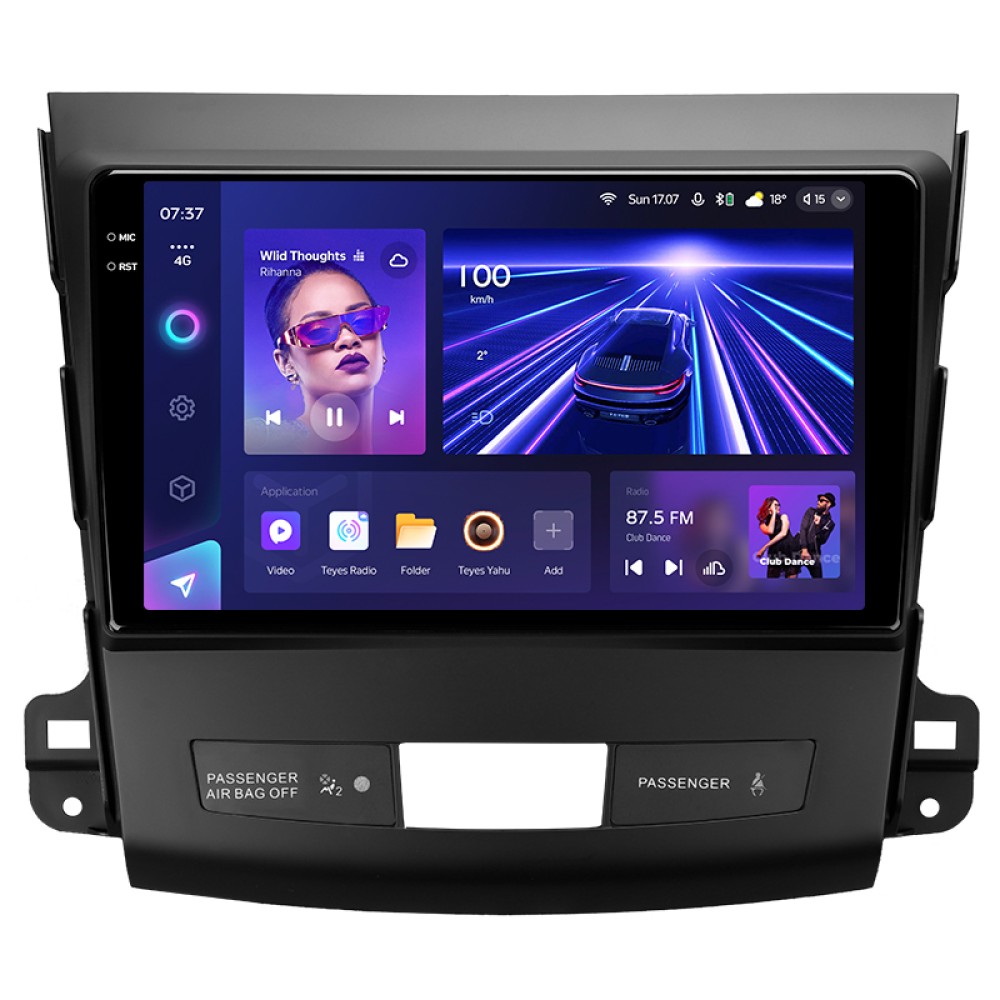 Штатна магнітола Teyes CC3 6+128 Gb Mitsubishi Outlander 2 CW0W 2005-2013 / Citroen C-Crosser 1 2007-2013 / Peugeot 4007 2007-2012 (A) 9" 2k