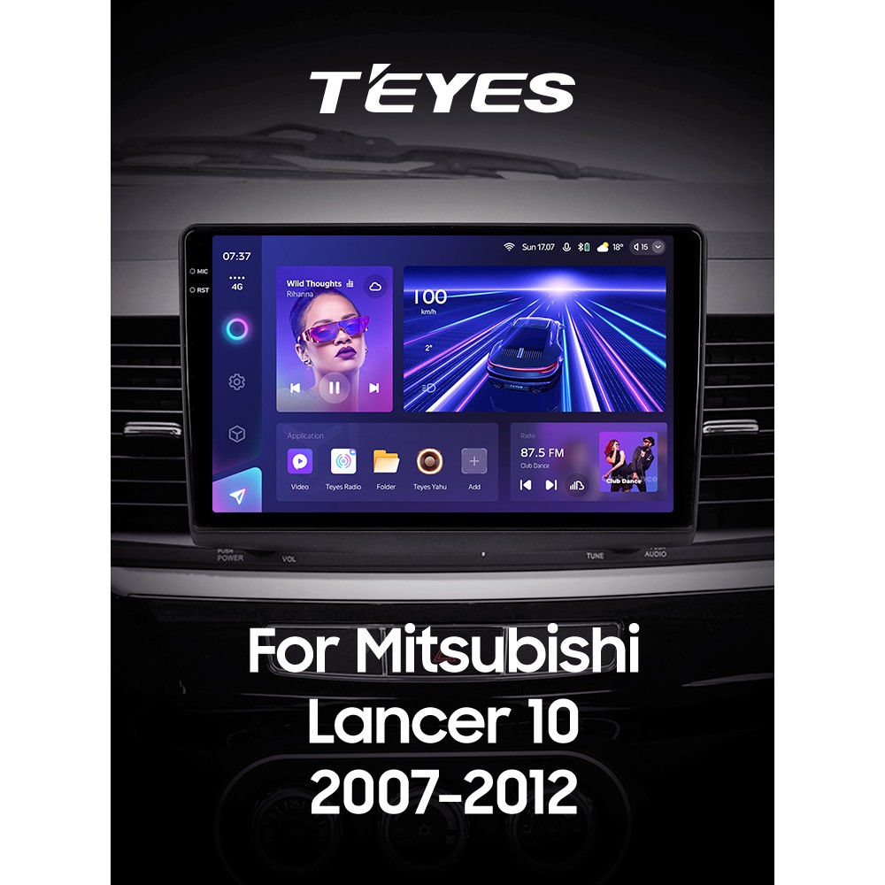 Штатная магнитола Teyes CC3 4+64 Gb Mitsubishi Lancer 10 CY 2007-2012 (B) 10" 2k