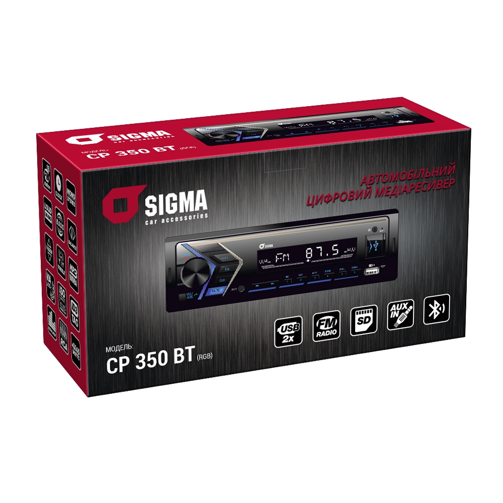 Автомагнітола SIGMA CP-350 BT RGB