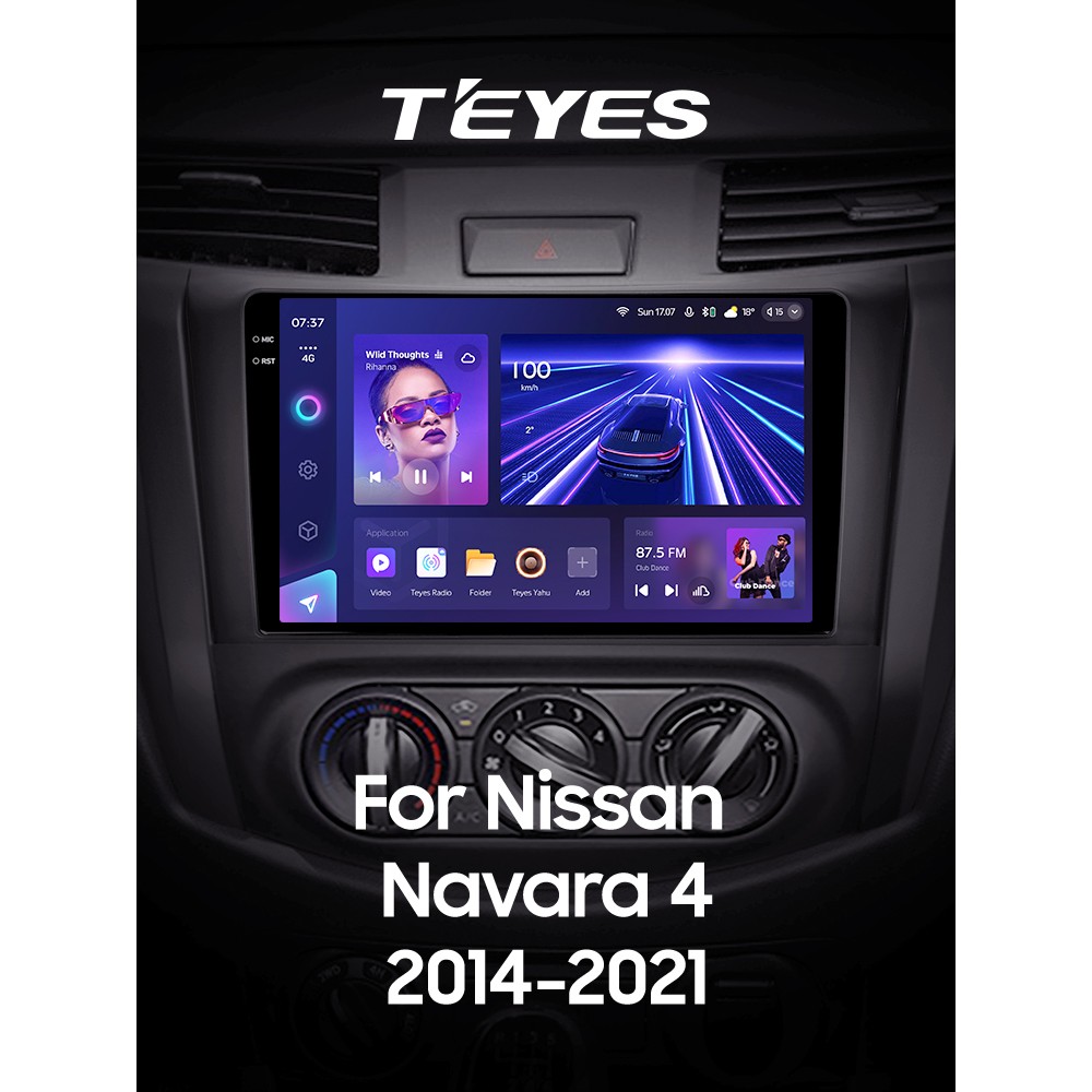 Штатная магнитола Teyes CC3 6+128 Gb с круговым обзором 360° Nissan Navara D23 IV 4 2014-2021 (A) 9" 2k