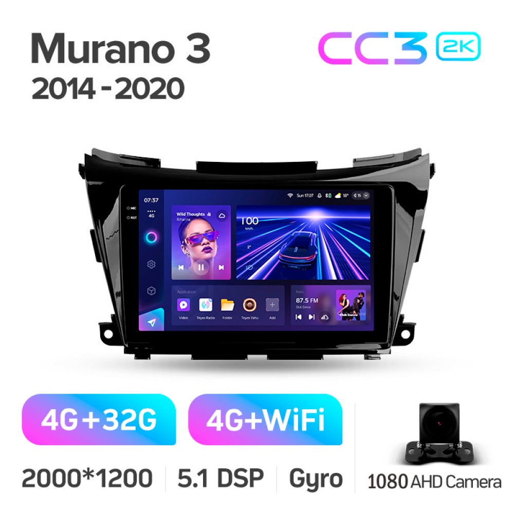 Штатна магнітола Teyes CC3 4+32 Gb Nissan Murano 3 Z52 2014-2020 10" 2k