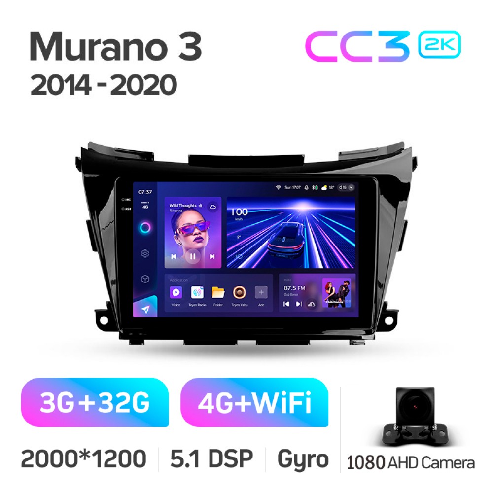 Штатная магнитола Teyes CC3 3+32 Gb Nissan Murano 3 Z52 2014-2020 10" 2k