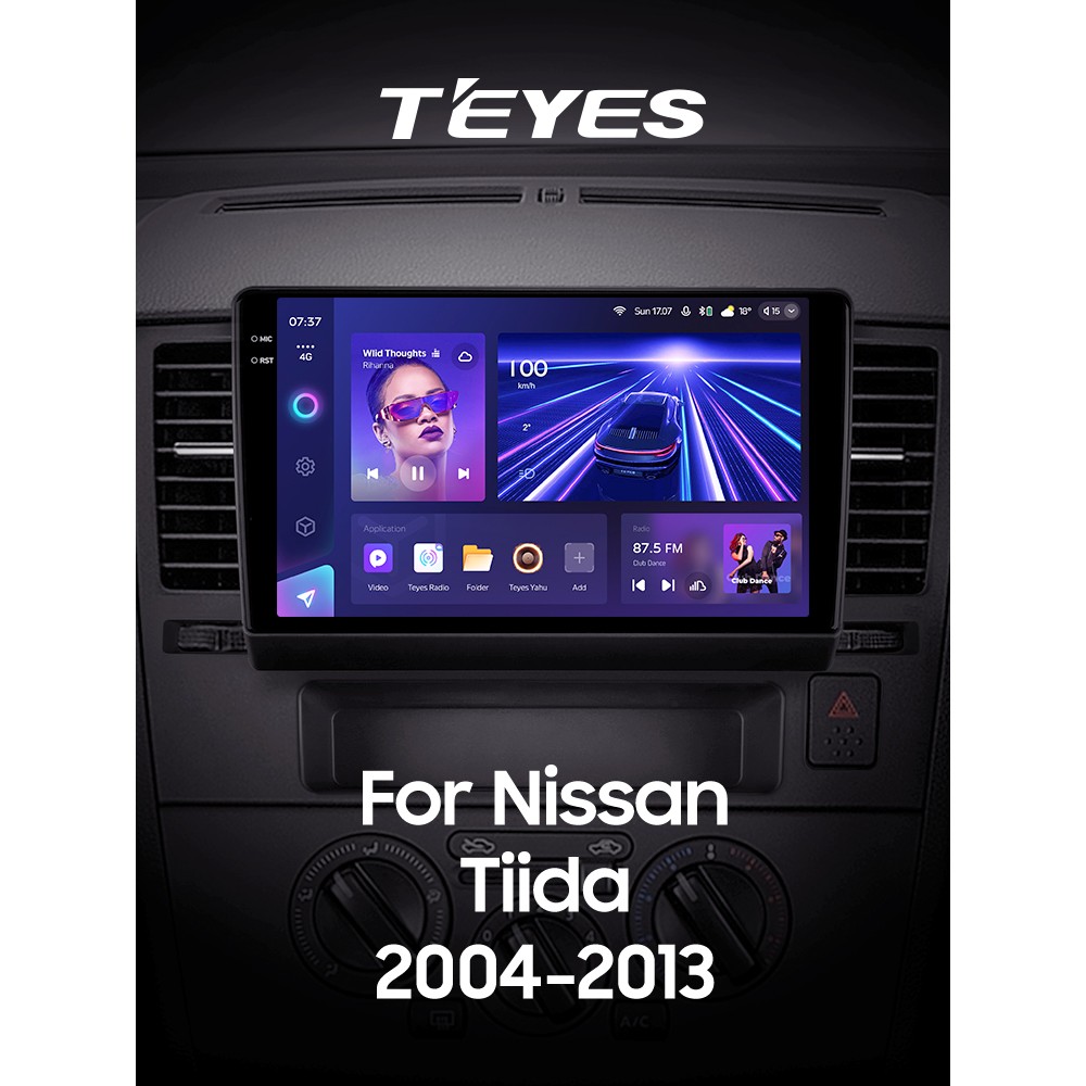 Штатна магнітола Teyes CC3 6+128 Gb Nissan Tiida C11 2004-2013 (F1) 9" 2k