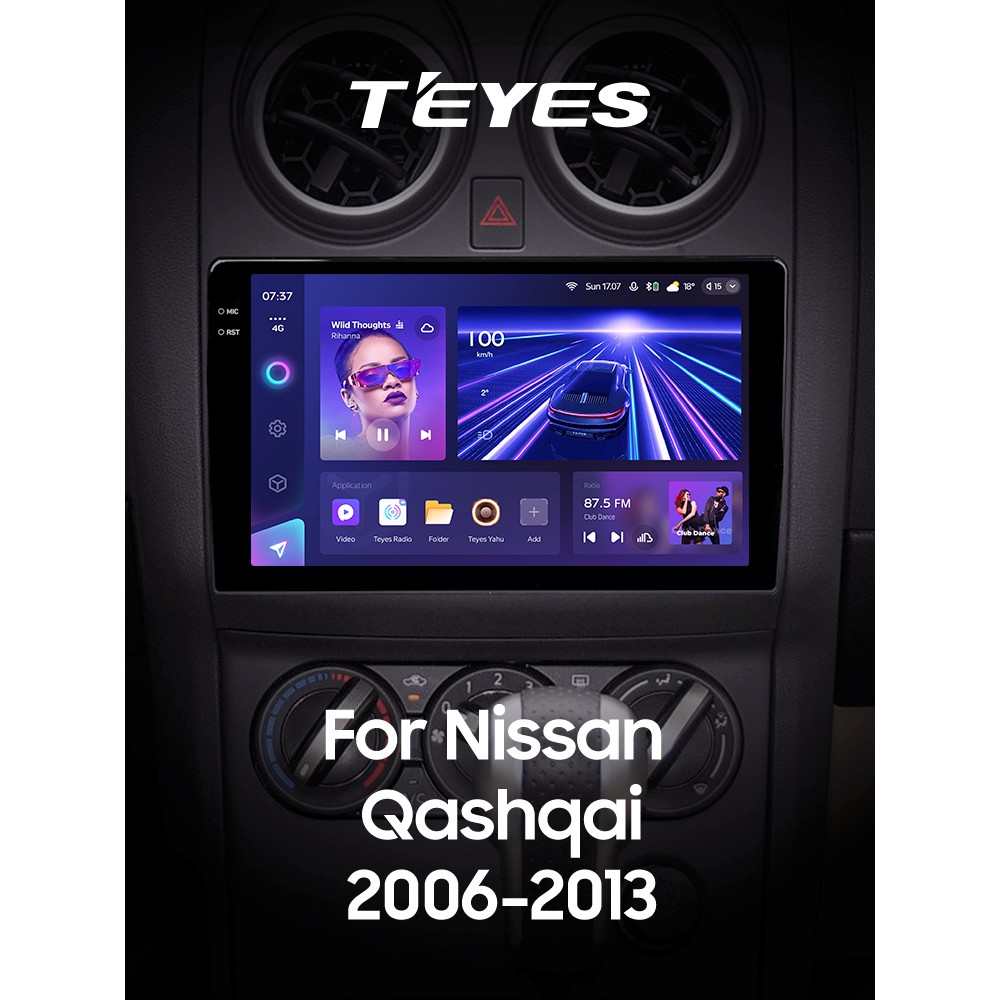 Штатна магнітола Teyes CC3 4+32 Gb Nissan Qashqai 1 J10 2006-2013 (F1) 9" 2k