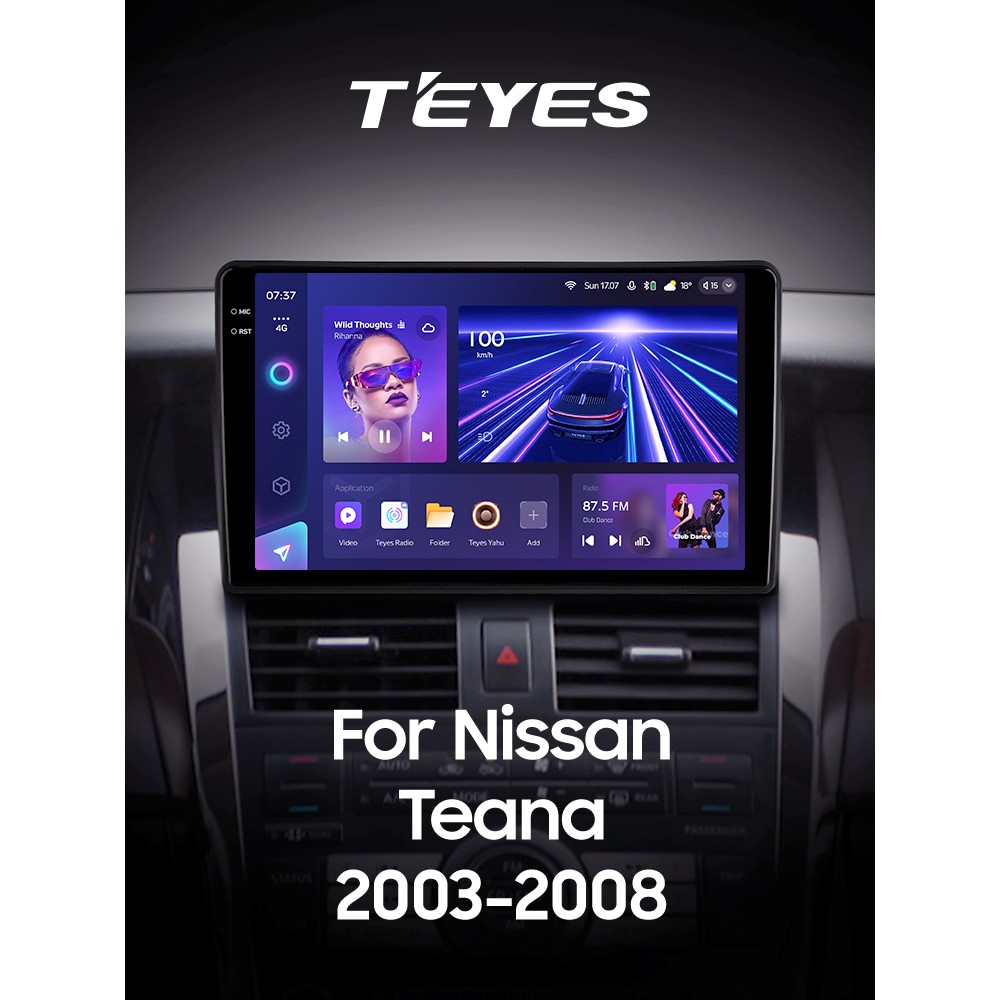 Штатная магнитола Teyes CC3 6+128 Gb с круговым обзором 360° Nissan Teana J31 2003-2008 (F1) 9" 2k (L1)