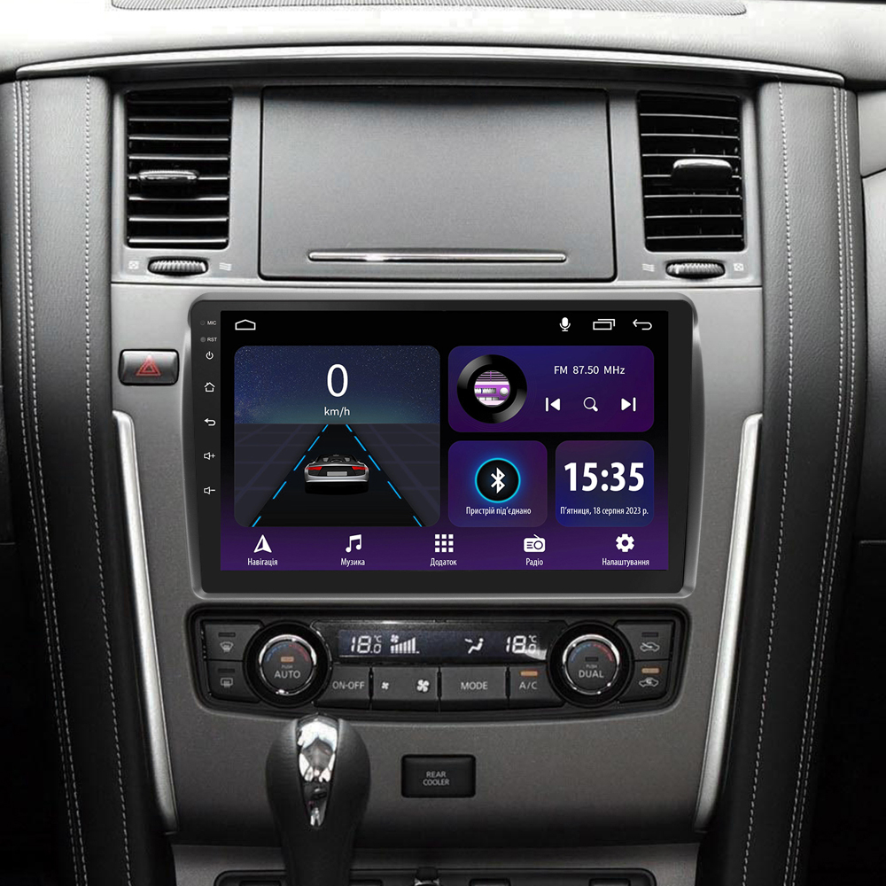 Автомобільна штатна магнітола SIGMA E10232 ANDROID 10 2+32 Gb Nissan Patrol Y62 2010-2020 (F2) 10" дюймів