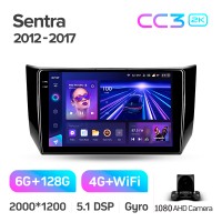 Штатна магнітола Teyes CC3 6+128 Gb Nissan Sentra B17 2012-2017 10" 2k